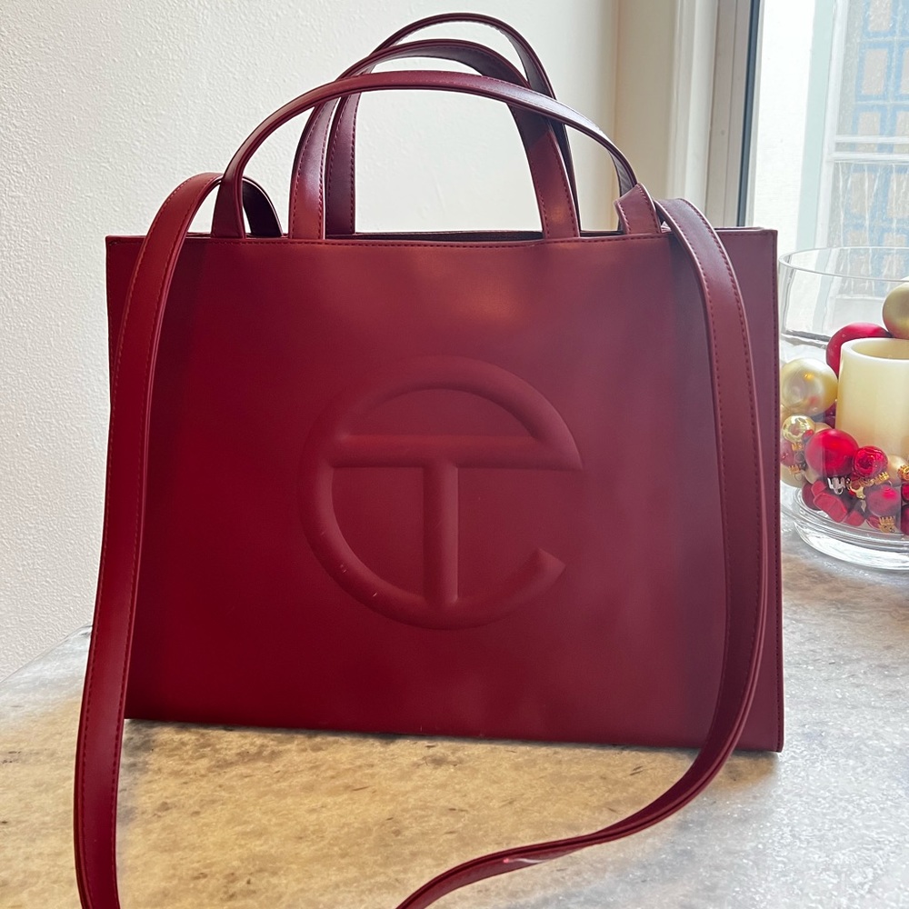 Authentic Oxblood Medium Telfar Shopping Bag